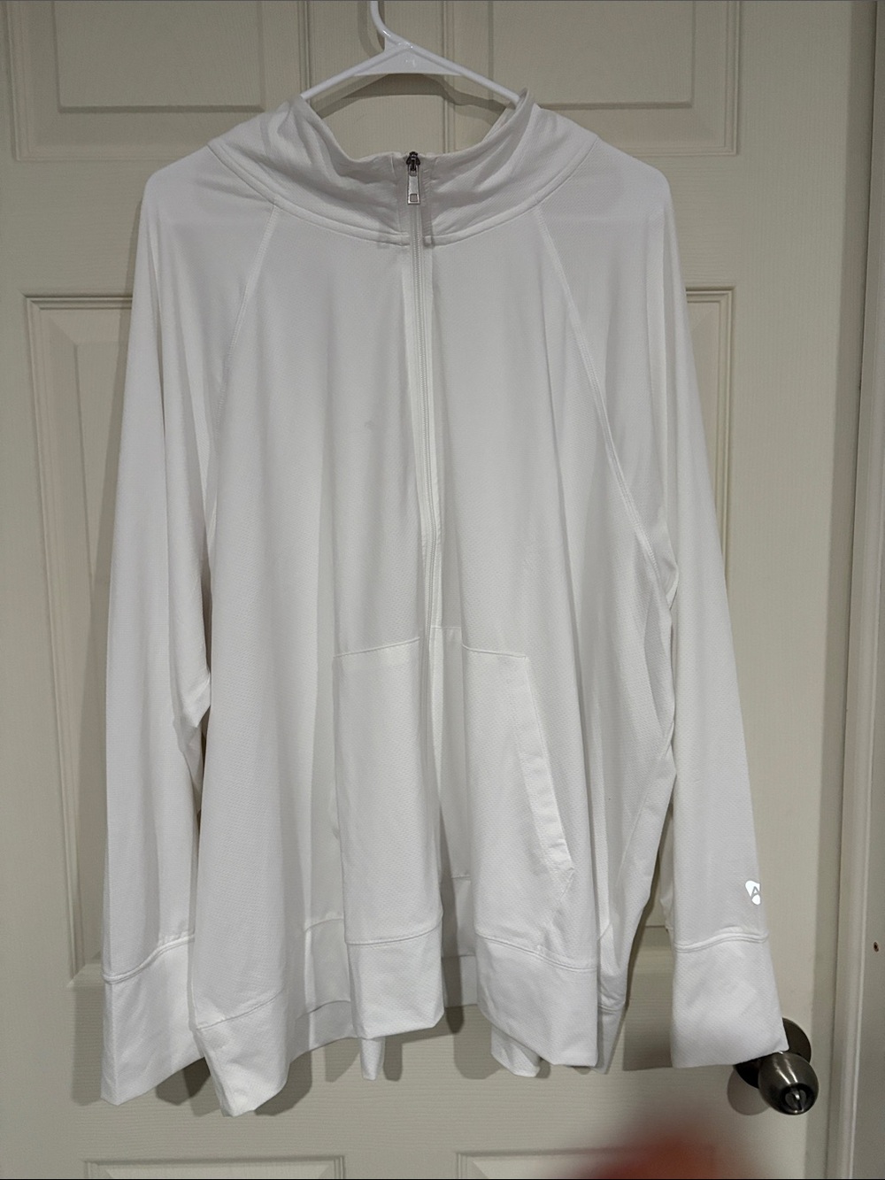 Women's White Full-Zip Utility Jacket